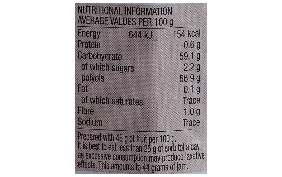 Stute Diabetic Raspberry Seedless - Extra Jam   Glass Jar  430 grams